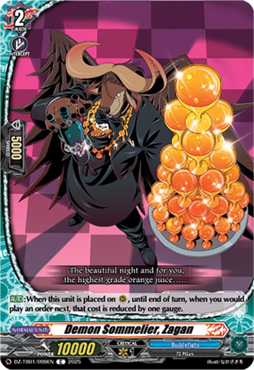 Image of Demon Sommelier, Zagan (DZ-TB01/099EN) (DZ-TB01/099EN) [Future Card Buddyfight]