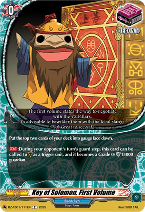 Image of Key of Solomon, First Volume (DZ-TB01/111EN) (DZ-TB01/111EN) [Future Card Buddyfight]