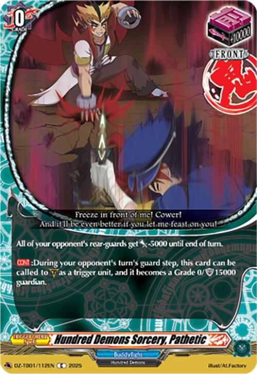 Image of Hundred Demons Sorcery, Pathetic (DZ-TB01/112EN) (DZ-TB01/112EN) [Future Card Buddyfight]