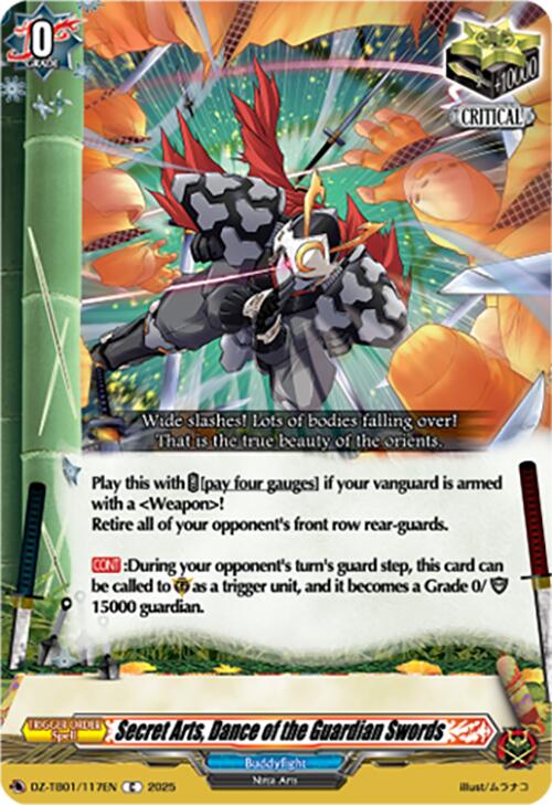 Image of Secret Arts, Dance of the Guardian Swords (DZ-TB01/117EN) (DZ-TB01/117EN) [Future Card Buddyfight]