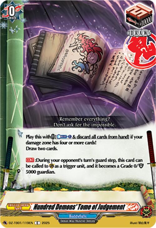 Image of Hundred Demons' Tome of Judgement (DZ-TB01/119EN) (DZ-TB01/119EN) [Future Card Buddyfight]