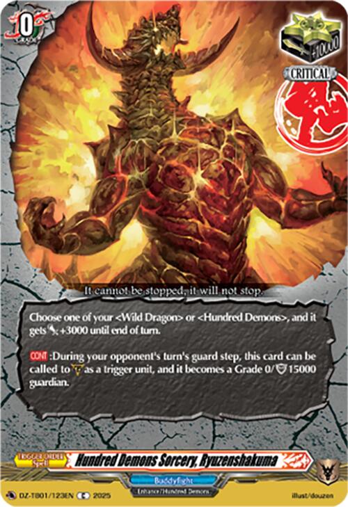 Image of Hundred Demons Sorcery, Ryuzenshakuma (DZ-TB01/123EN) (DZ-TB01/123EN) [Future Card Buddyfight]
