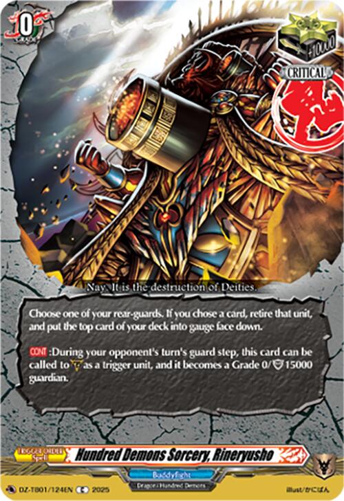 Image of Hundred Demons Sorcery, Rineryusho (DZ-TB01/124EN) (DZ-TB01/124EN) [Future Card Buddyfight]