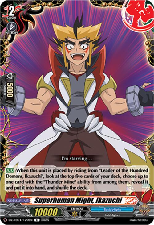 Image of Superhuman Might, Ikazuchi (DZ-TB01/129EN) (DZ-TB01/129EN) [Future Card Buddyfight]