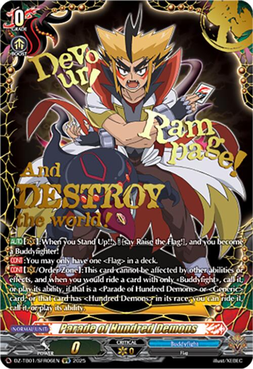 Image of Parade of Hundred Demons (DZ-TB01/SFR06EN) (DZ-TB01/SFR06EN) [Future Card Buddyfight]