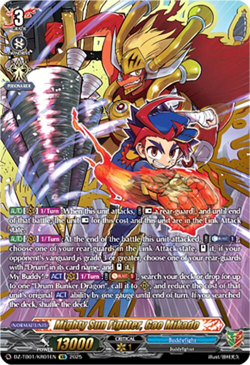 Image of Mighty Sun Fighter, Gao Mikado (DZ-TB01/KR01EN) (DZ-TB01/KR01EN) [Future Card Buddyfight]