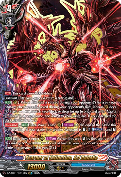 Image of Yearner of Extinction, Azi Dahaka (DZ-TB01/KR16EN) (DZ-TB01/KR16EN) [Future Card Buddyfight]