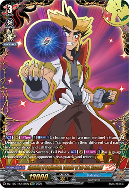 Image of Lightning of Beginnings, Thunder of The End, Ikazuchi (DZ-TB01/KR19EN) (DZ-TB01/KR19EN) [Future Card Buddyfight]