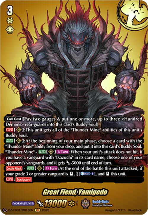 Image of Great Fiend, Yamigedo (DZ-TB01/BR13EN) (DZ-TB01/BR13EN) [Future Card Buddyfight]