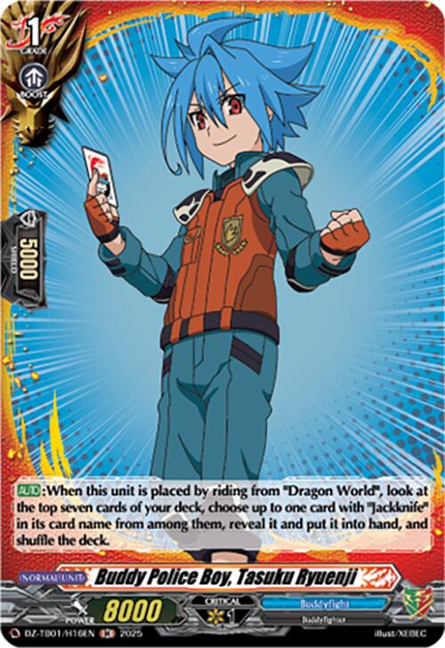 Image of Buddy Police Boy, Tasuku Ryuenji (DZ-TB01/H16EN) (DZ-TB01/H16EN) [Future Card Buddyfight]