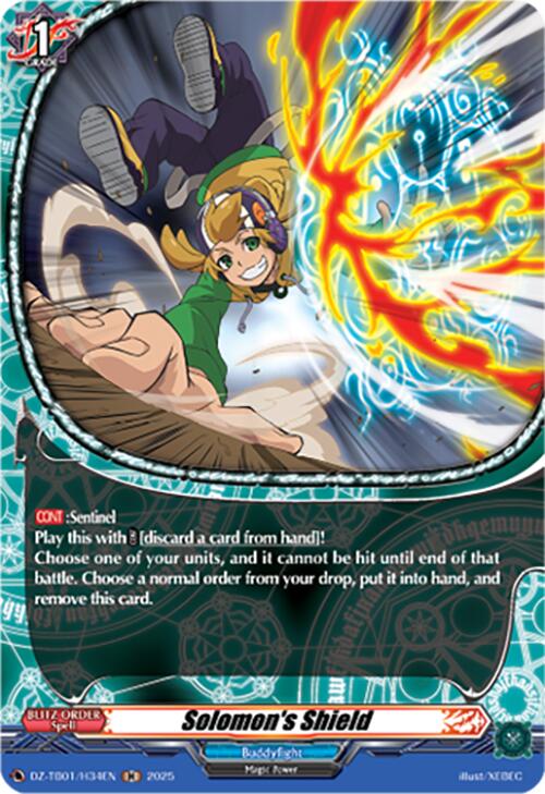 Image of Solomon's Shield (DZ-TB01/H34EN) (DZ-TB01/H34EN) [Future Card Buddyfight]
