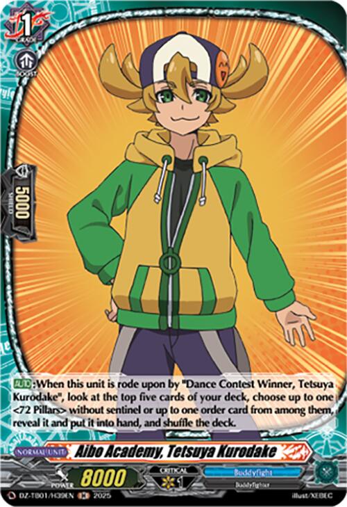 Image of Aibo Academy, Tetsuya Kurodake (DZ-TB01/H39EN) (DZ-TB01/H39EN) [Future Card Buddyfight]