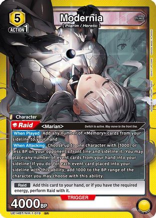 Image of Modernia (019) (UE14BT/NIK-1-019) - UE14BT GODDESS OF VICTORY NIKKE Foil
