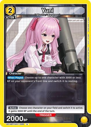 Image of Yuni (026) (UE14BT/NIK-1-026) - UE14BT GODDESS OF VICTORY NIKKE