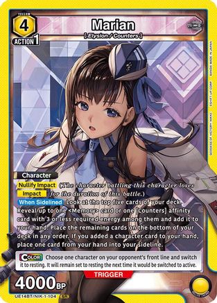 Image of Marian (104) (UE14BT/NIK-1-104) - UE14BT GODDESS OF VICTORY NIKKE Foil