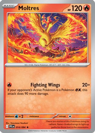 Image of Moltres (014/094) (Theme Deck Exclusive) [Mega Evolution: Phantasmal Flames]
