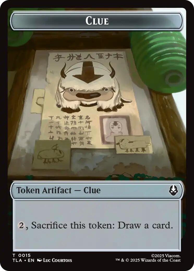 Image of Ally (0004) // Clue (0015) Double-Sided Token [Avatar: The Last Airbender Tokens]