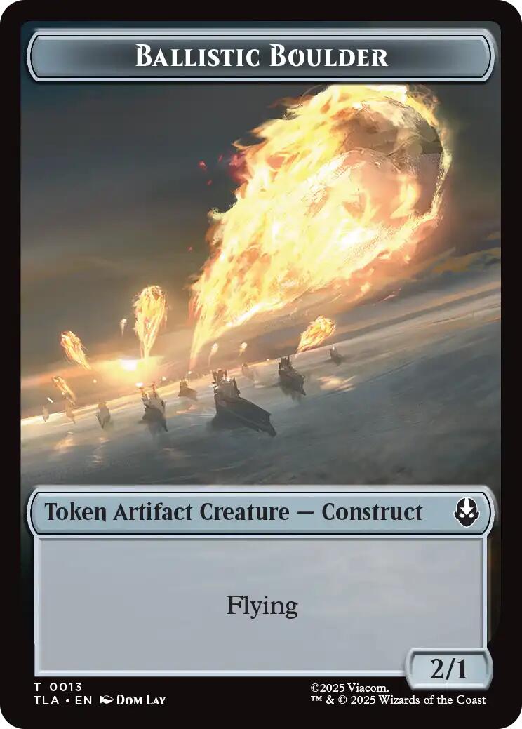 Image of Ballistic Boulder // Soldier (0011) Double-Sided Token [Avatar: The Last Airbender Tokens]