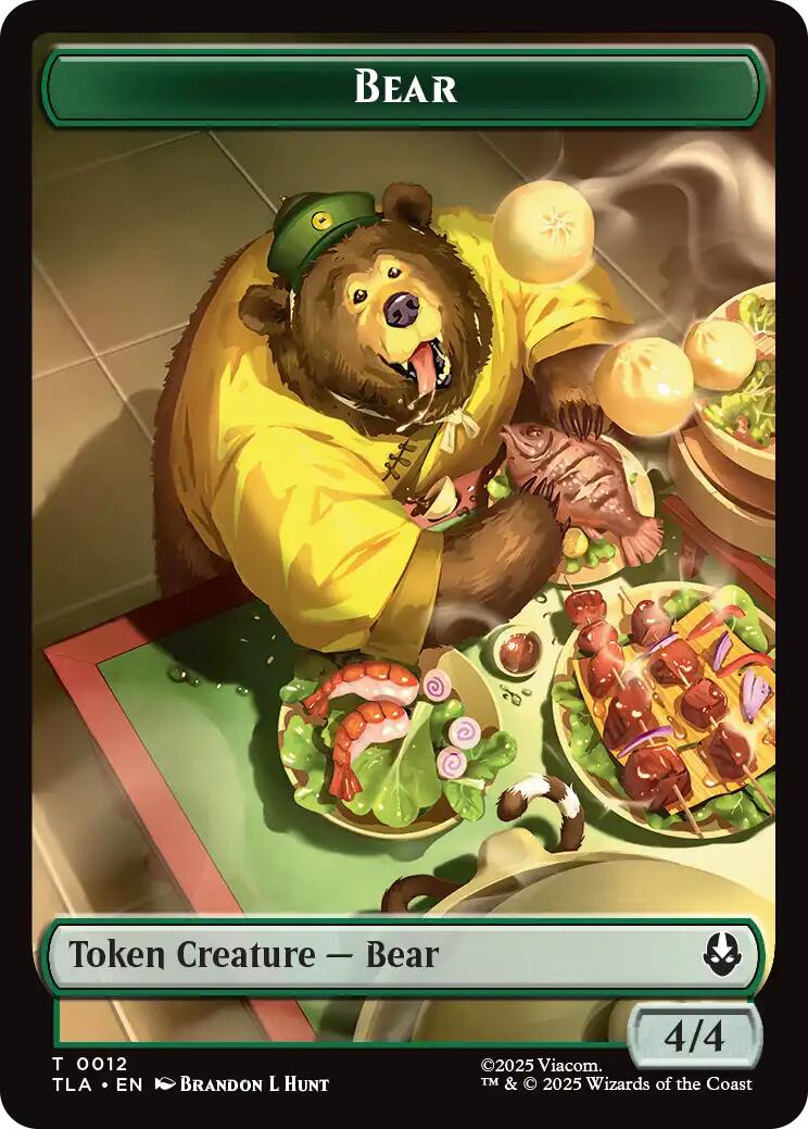 Image of Bear // Food (0020) Double-Sided Token [Avatar: The Last Airbender Tokens]