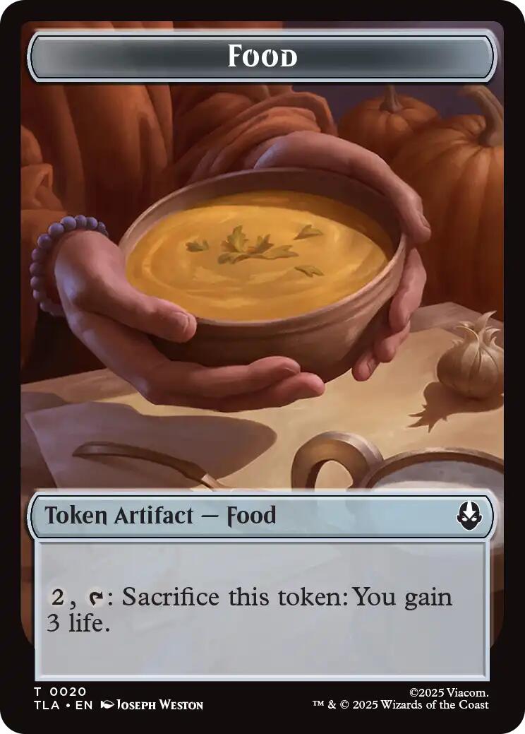 Image of Bear // Food (0020) Double-Sided Token [Avatar: The Last Airbender Tokens]