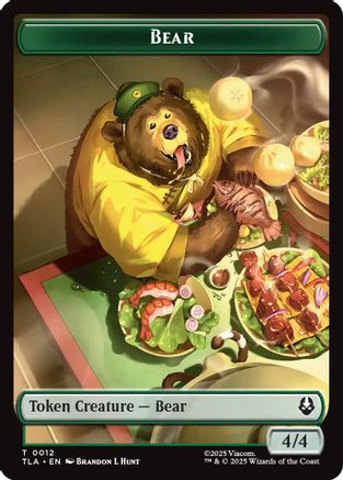 Image of Bear // Food (0020) Double-Sided Token [Avatar: The Last Airbender Tokens]
