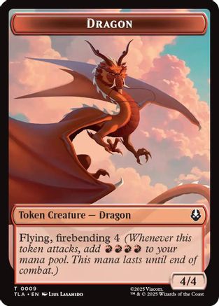 Image of Dragon // Food (0019) Double-Sided Token [Avatar: The Last Airbender Tokens]