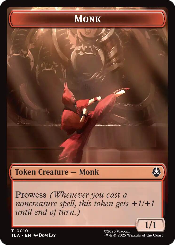 Image of Monk // Food (0021) Double-Sided Token [Avatar: The Last Airbender Tokens]