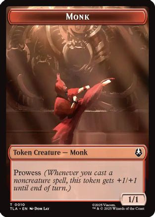 Image of Monk // Food (0021) Double-Sided Token [Avatar: The Last Airbender Tokens]