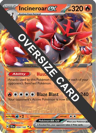 Image of Incineroar ex (034/162) (Jumbo Card) [Scarlet & Violet: Temporal Forces]