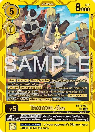 Image of Taomon ACE [BT19-037] (Championship 25-26 Tamers Pack) [Starter Deck: Amethyst Mandala Advanced Deck Set]