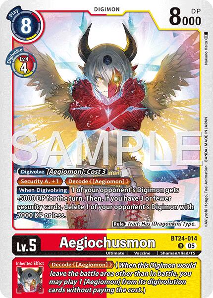 Image of Aegiochusmon [BT24-014] [Time Stranger]