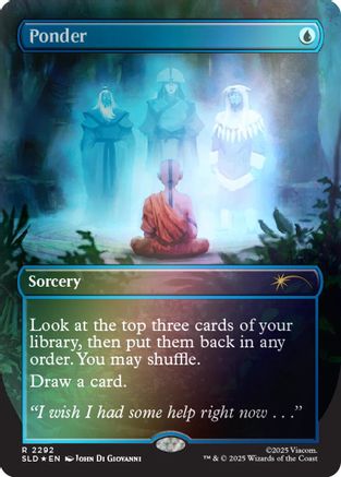 Image of Ponder (2292) (Rainbow Foil) (SLD-2292) - Secret Lair Drop Series Foil