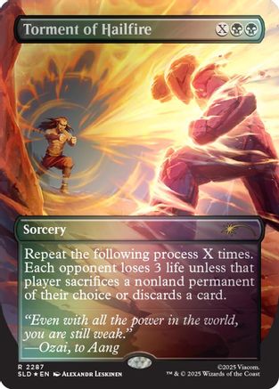 Image of Torment of Hailfire (2287) (Rainbow Foil) (SLD-2287) - Secret Lair Drop Series Foil