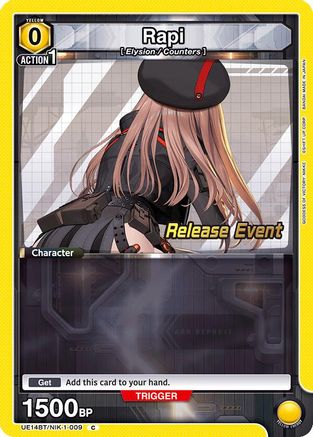 Image of Rapi (009) (UE14BT/NIK-1-009) - UE14BT GODDESS OF VICTORY NIKKE Release Event Cards