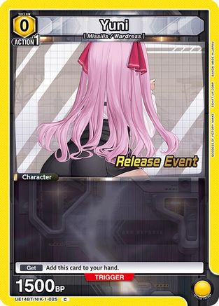 Image of Yuni (025) (UE14BT/NIK-1-025) - UE14BT GODDESS OF VICTORY NIKKE Release Event Cards