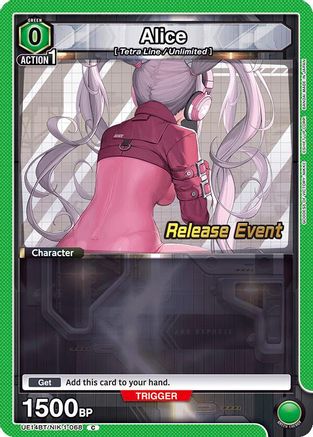 Image of Alice (068) (UE14BT/NIK-1-068) - UE14BT GODDESS OF VICTORY NIKKE Release Event Cards