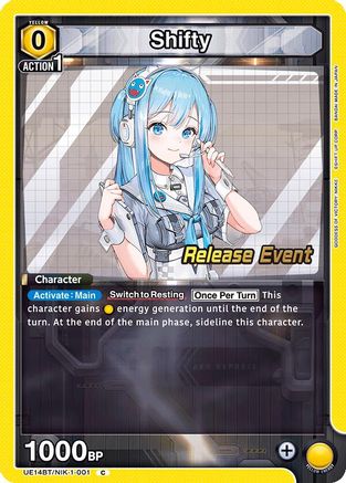 Image of Shifty (UE14BT/NIK-1-001) - UE14BT GODDESS OF VICTORY NIKKE Release Event Cards