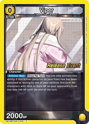 Image of Viper (013) (UE14BT/NIK-1-013) - UE14BT GODDESS OF VICTORY NIKKE Release Event Cards
