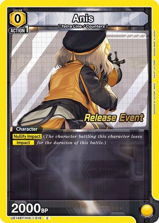 Image of Anis (016) (UE14BT/NIK-1-016) - UE14BT GODDESS OF VICTORY NIKKE Release Event Cards