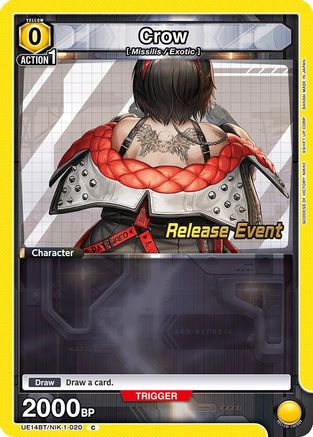 Image of Crow (020) (UE14BT/NIK-1-020) - UE14BT GODDESS OF VICTORY NIKKE Release Event Cards
