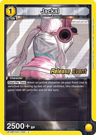 Image of Jackal (022) (UE14BT/NIK-1-022) - UE14BT GODDESS OF VICTORY NIKKE Release Event Cards
