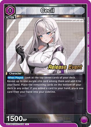 Image of Cecil (UE14BT/NIK-1-034) - UE14BT GODDESS OF VICTORY NIKKE Release Event Cards