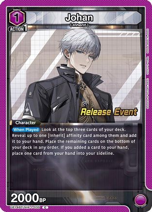 Image of Johan (UE14BT/NIK-1-035) - UE14BT GODDESS OF VICTORY NIKKE Release Event Cards