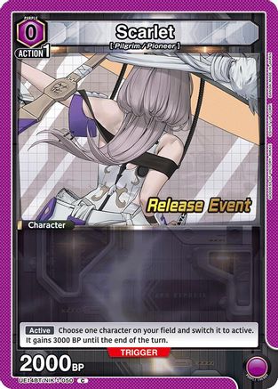 Image of Scarlet (050) (UE14BT/NIK-1-050) - UE14BT GODDESS OF VICTORY NIKKE Release Event Cards