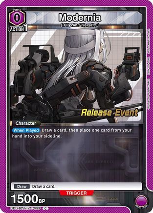 Image of Modernia (059) (UE14BT/NIK-1-059) - UE14BT GODDESS OF VICTORY NIKKE Release Event Cards