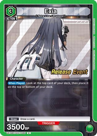 Image of Exia (UE14BT/NIK-1-080) - UE14BT GODDESS OF VICTORY NIKKE Release Event Cards