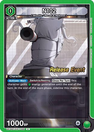 Image of N102 (UE14BT/NIK-1-095) - UE14BT GODDESS OF VICTORY NIKKE Release Event Cards