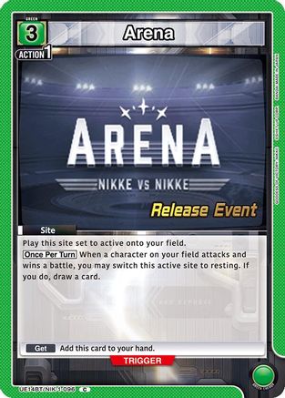 Image of Arena (UE14BT/NIK-1-096) - UE14BT GODDESS OF VICTORY NIKKE Release Event Cards