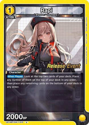 Image of Rapi (010) (UE14BT/NIK-1-010) - UE14BT GODDESS OF VICTORY NIKKE Release Event Cards