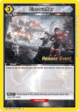 Image of Encounter (029) (UE14BT/NIK-1-029) - UE14BT GODDESS OF VICTORY NIKKE Release Event Cards